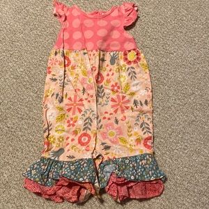 Ricrac & Ruffles romper, 6/9 months